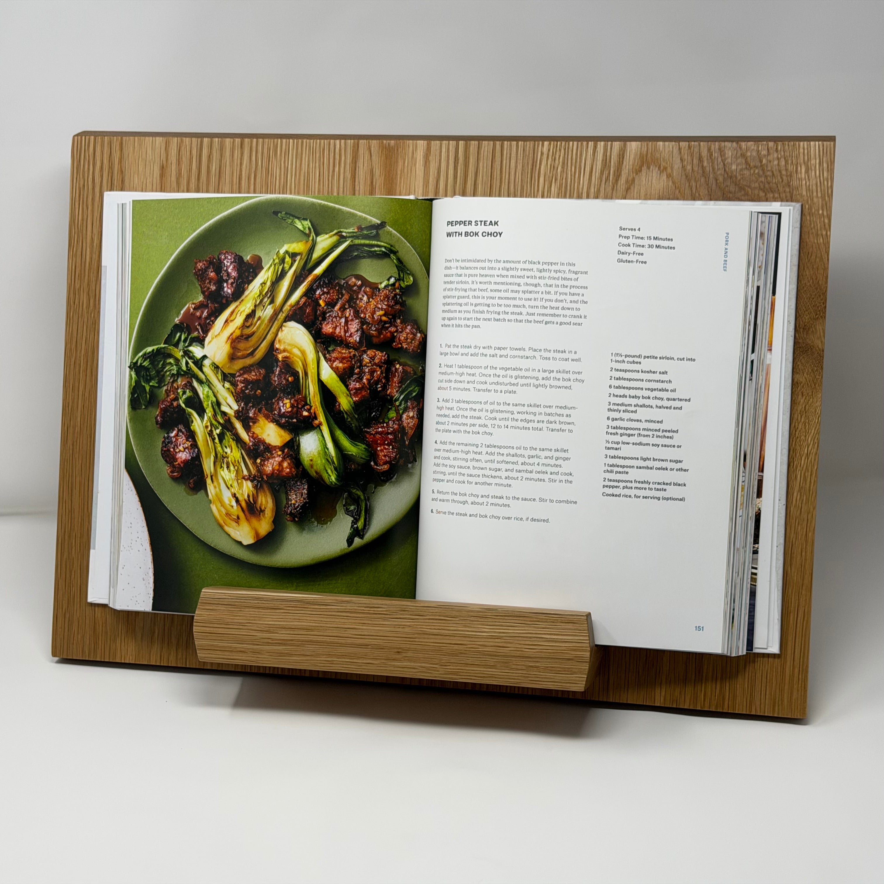 Hardwood Cookbook Stand